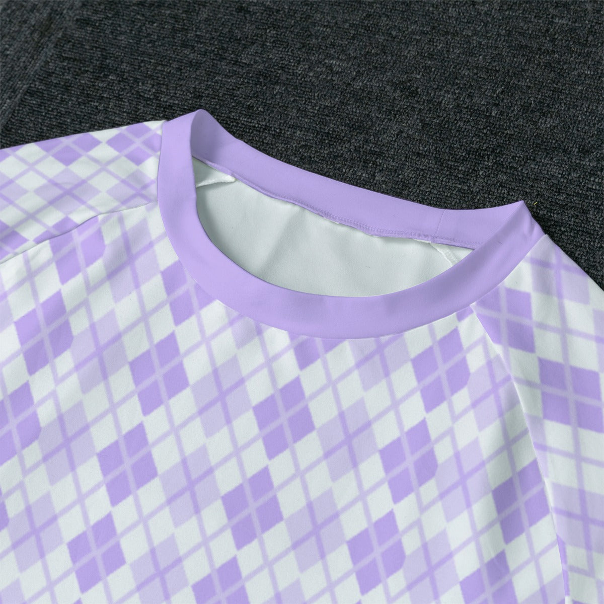 Purple Pastel Pajamas - Diamond Plaid Pattern