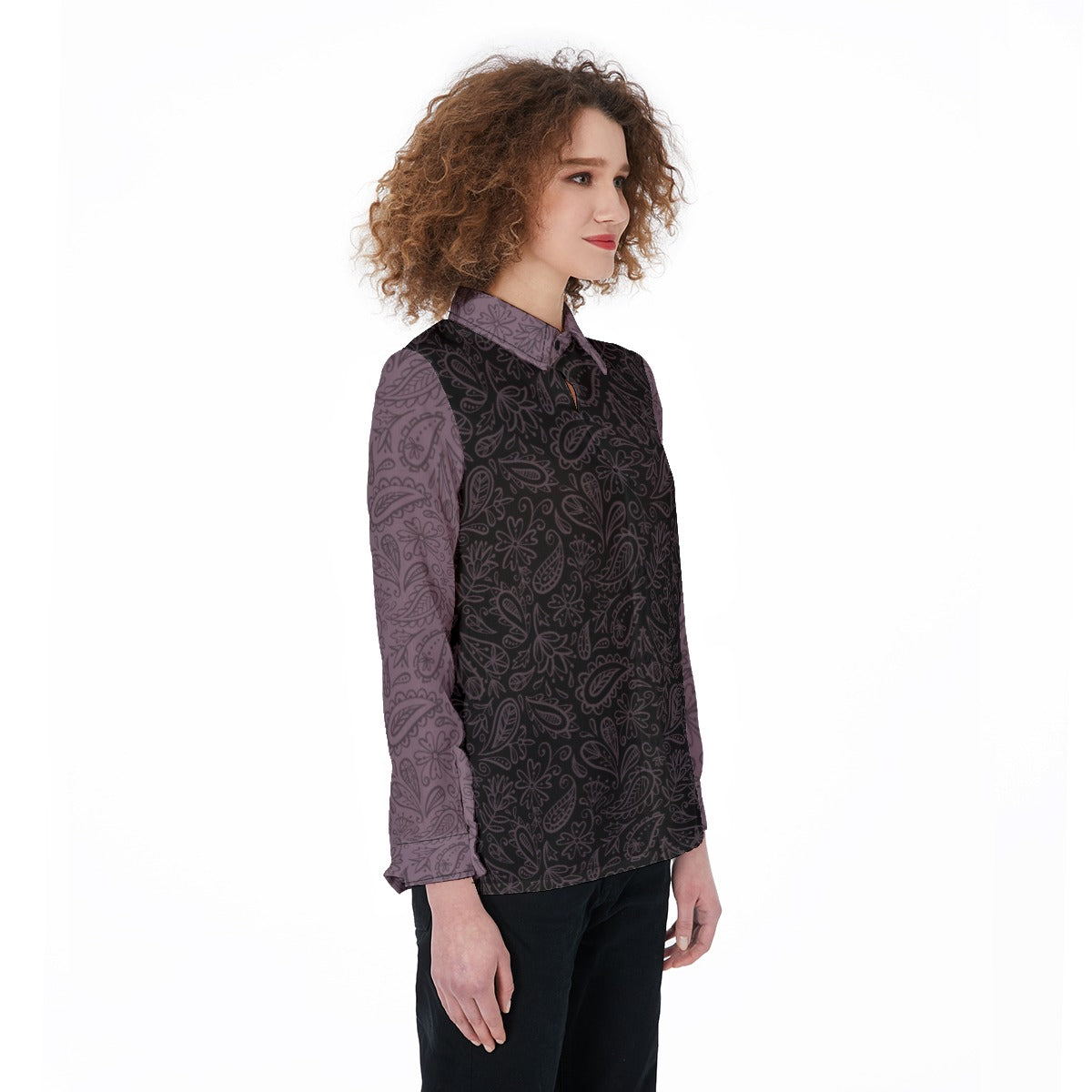 Paisley Women's Elastic-Back Shirt - Alternative Fashion Blouse