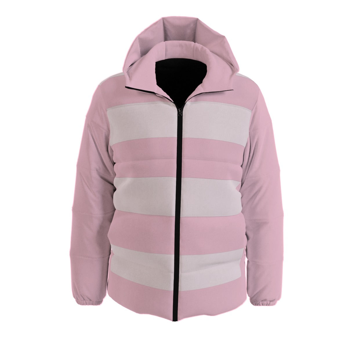 Pink Down Jacket - Unisex - Striped
