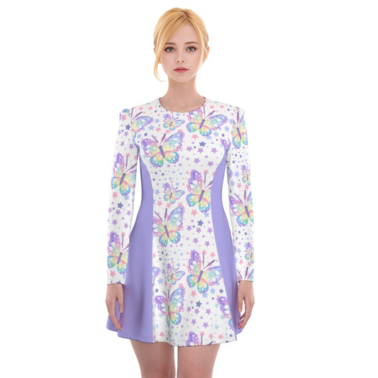 Pastel Butterfly Dress - Purple