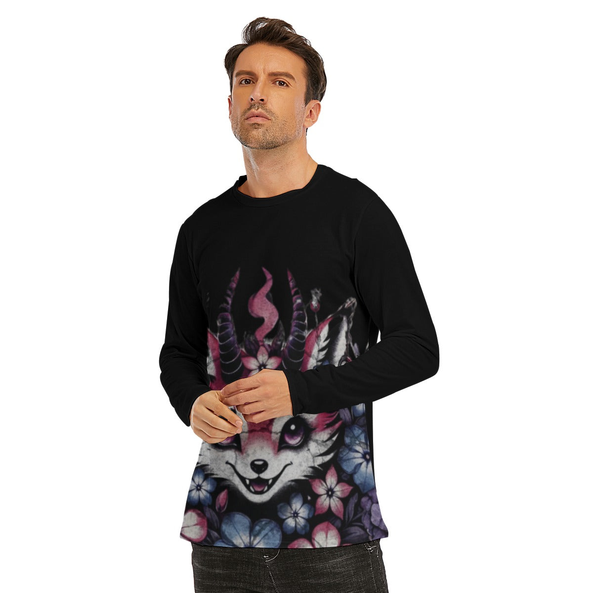 Fox Demon Gothic Long Sleeve T-Shirt