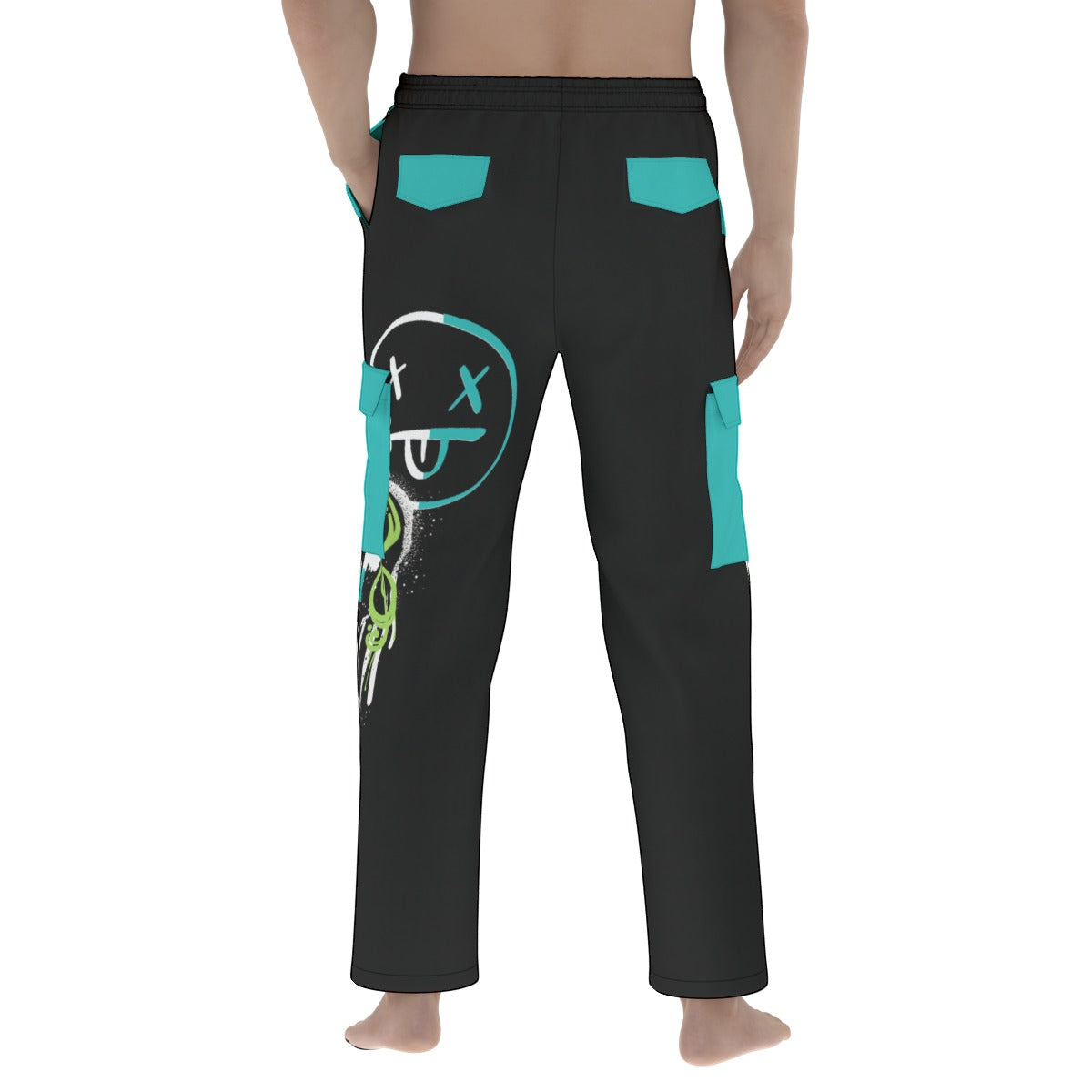 Black and Blue Cargo Pants