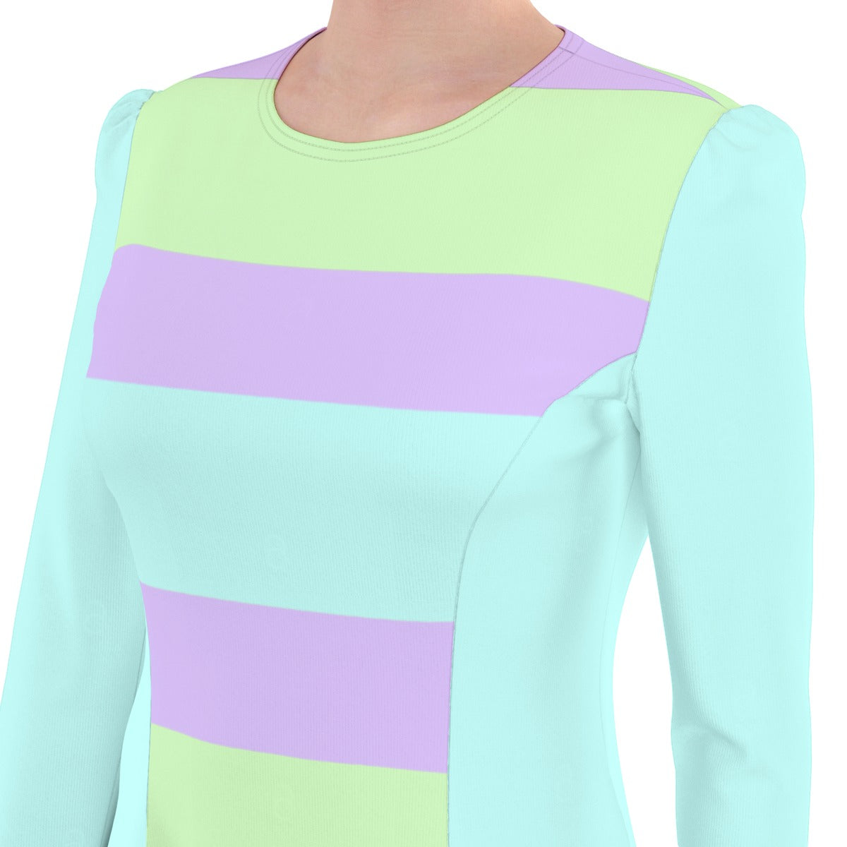 Pastel Dress - Blue Stripes