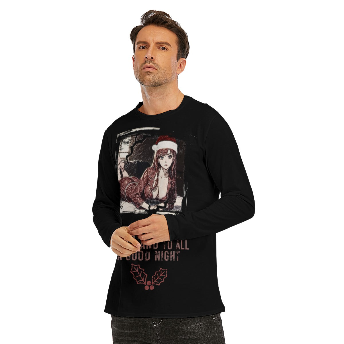Christmas Anime Girl Long Sleeve T-Shirt | Unisex