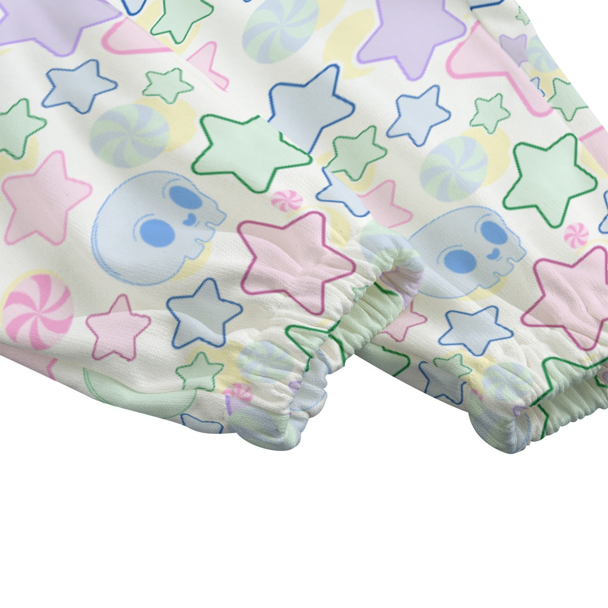 Pastel Goth Fleece Pants - Skulls & Stars