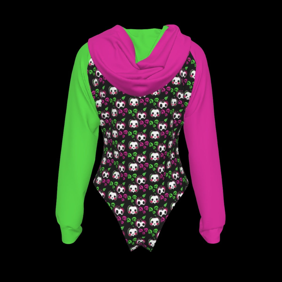 Toxic Apple Skull Adult Onesie Hooded Bodysuit