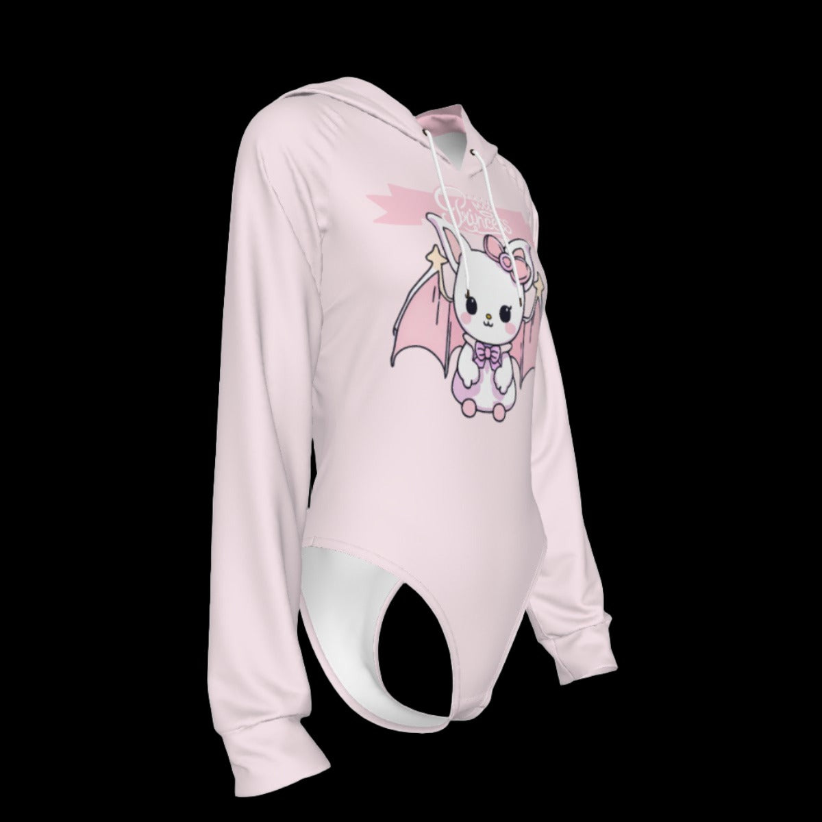 Pastel Goth Princess Bat Adult Hooded Onesie - XS