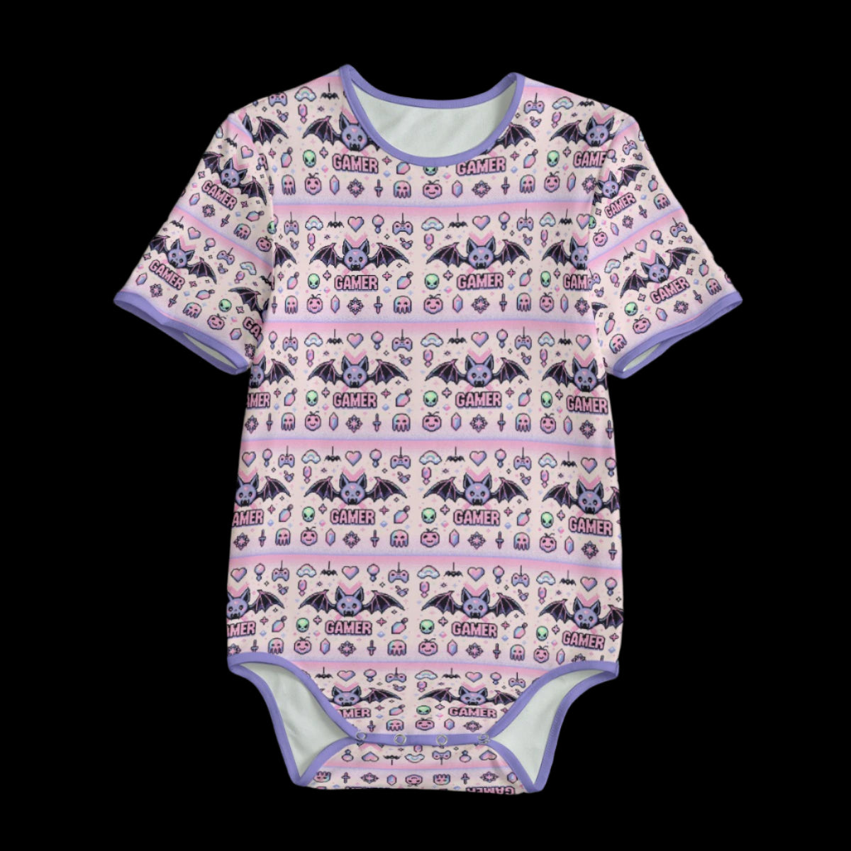 Pastel Goth Gamer Pixel Art Adult Onesie