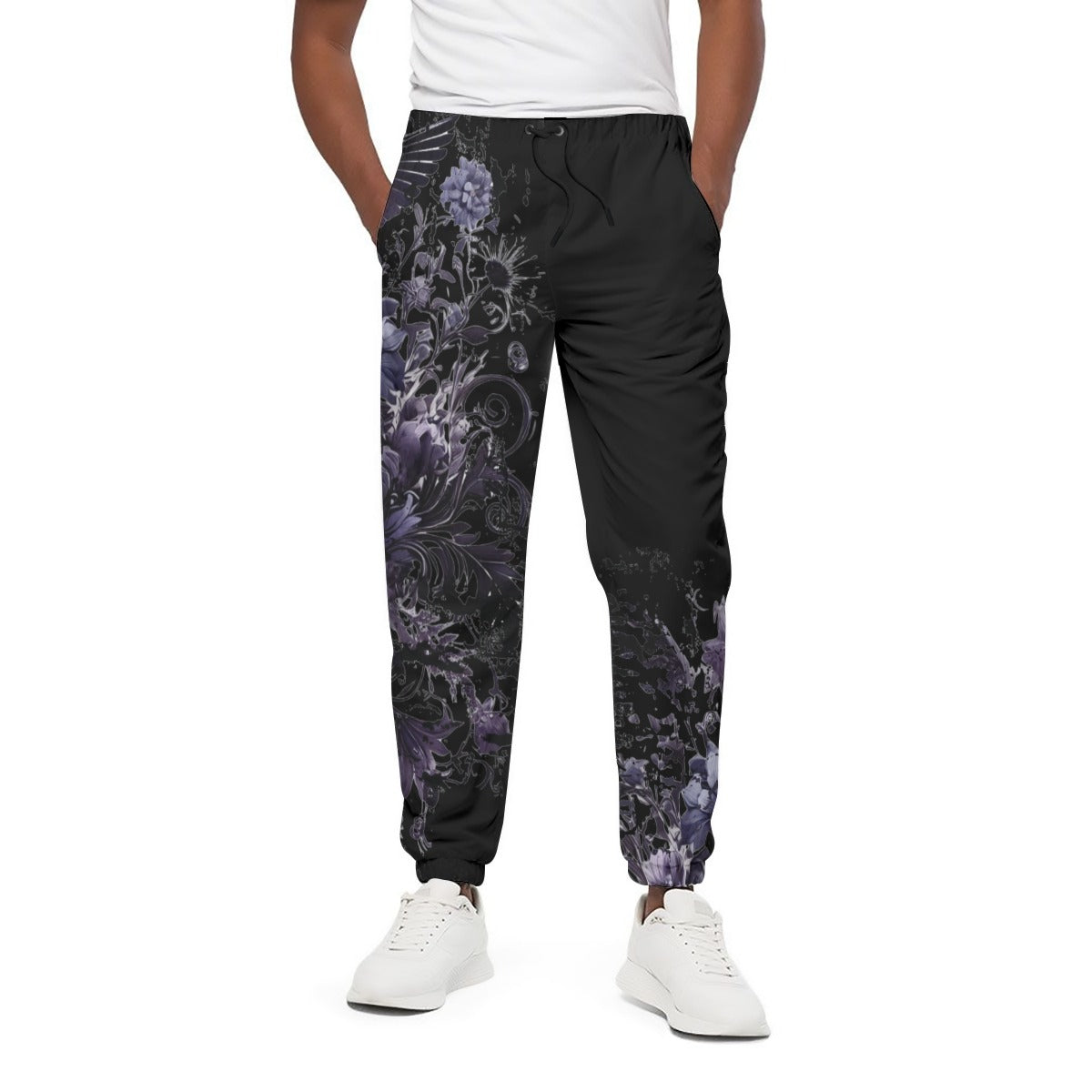 Grunge Goth Sweatpants - Black / Violet