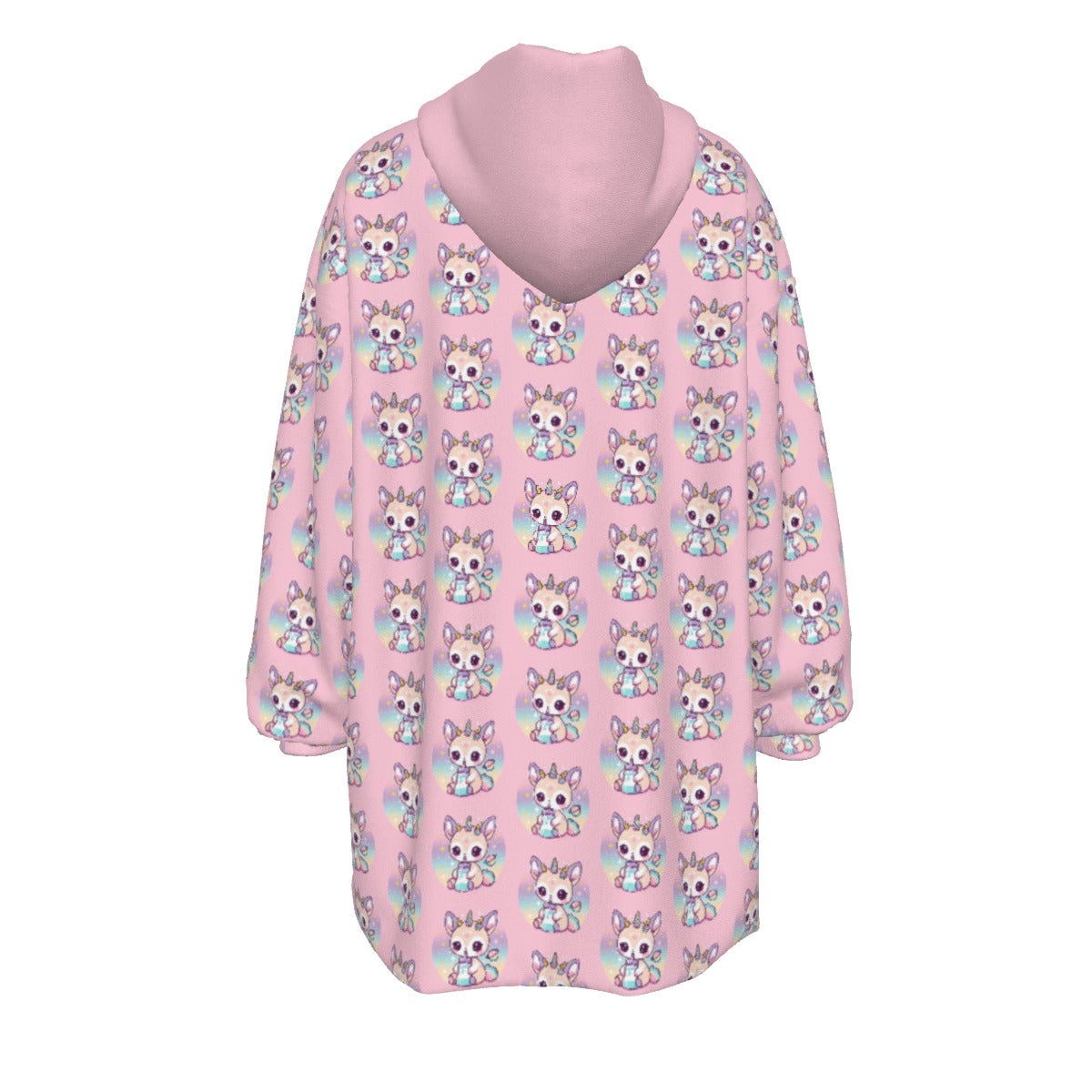 Ddlg Hoodie Blanket -Sherpa Fleece - Adult - Baby Deer w/ Milk Bottle