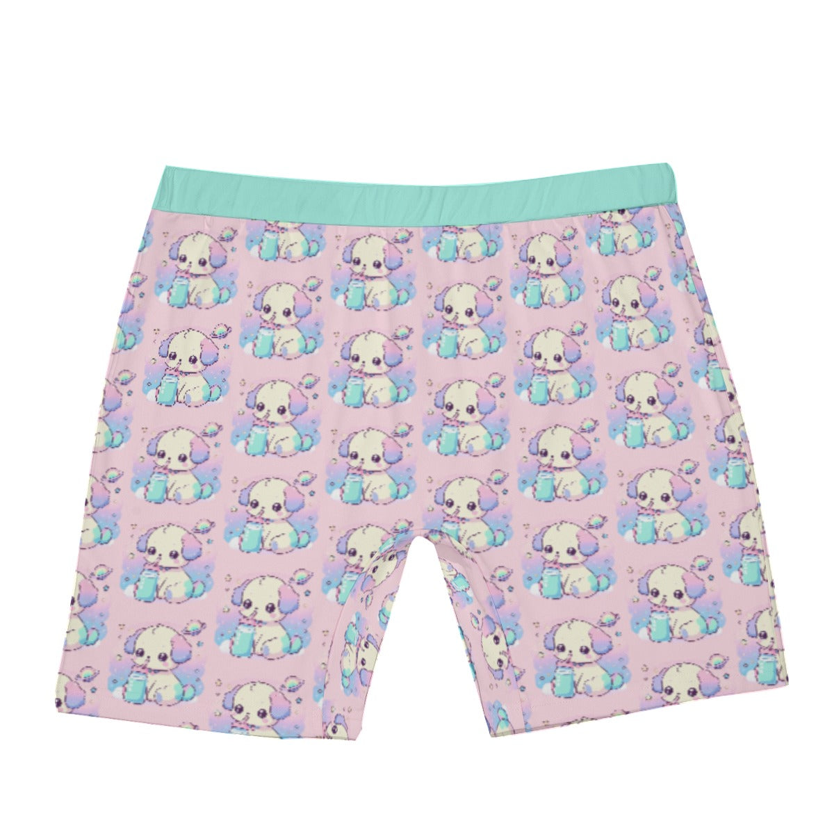 Cartoon Long Boxer Briefs For Adult - Puppy w/ Milk Bottle