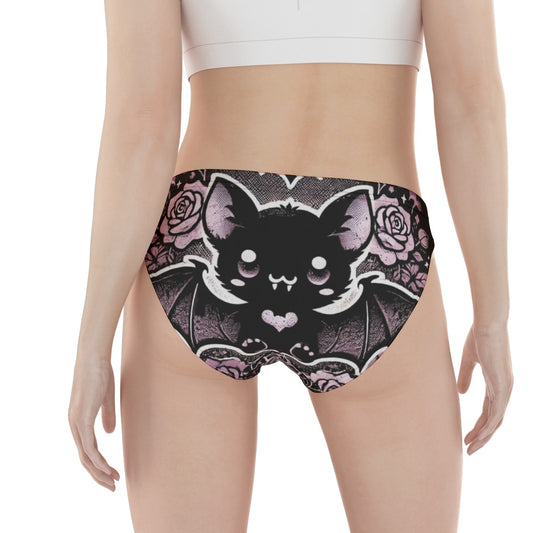 Black Rose Baby Bat Adult Underwear - Cartoon Underwear For Adults