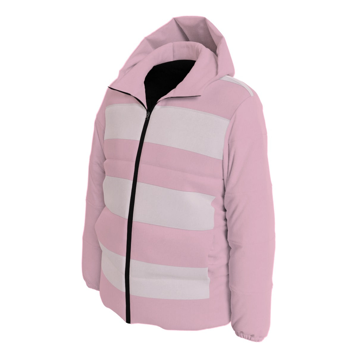 Pink Down Jacket - Unisex - Striped