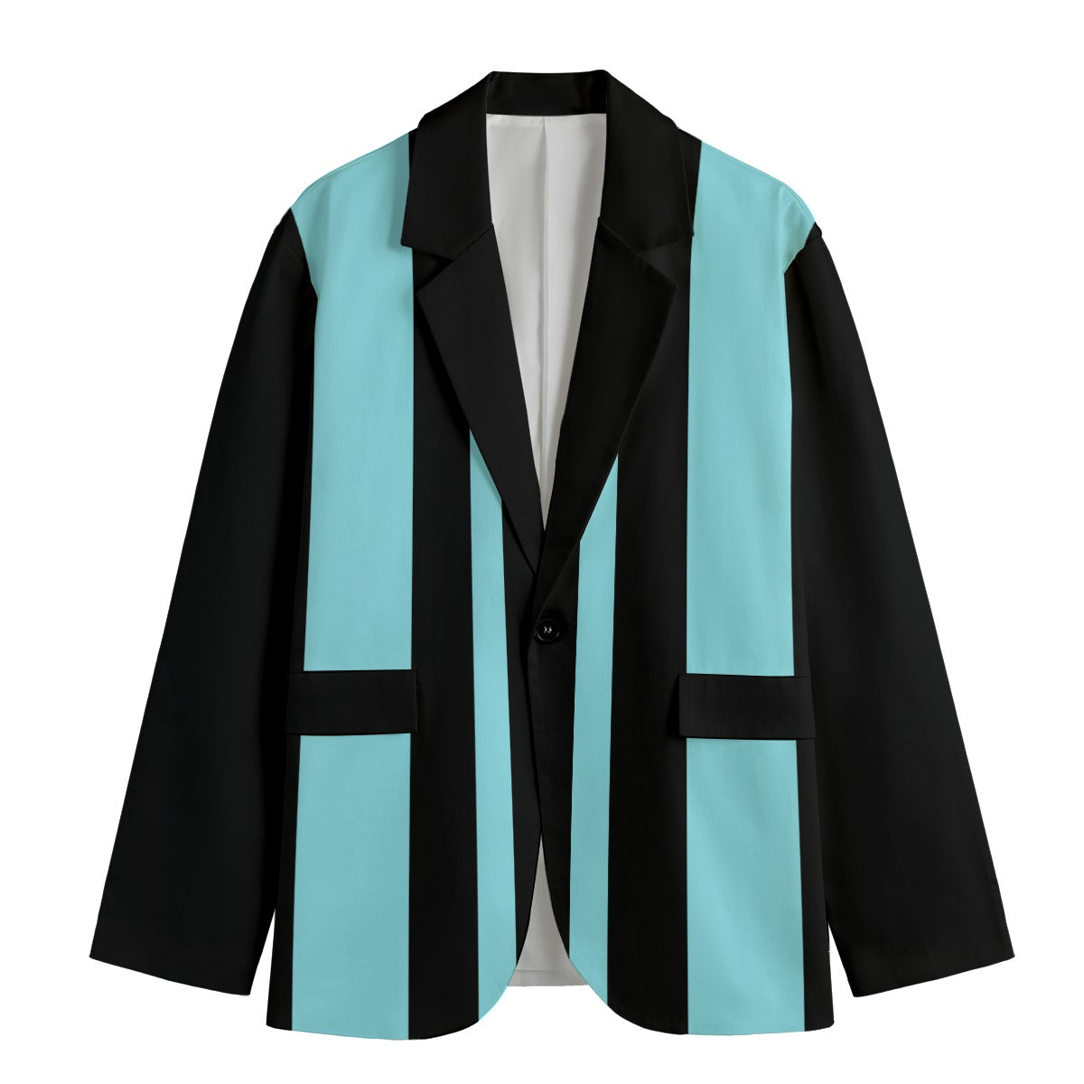 Alternative Fashion Blazer - Blue / Black Stripes