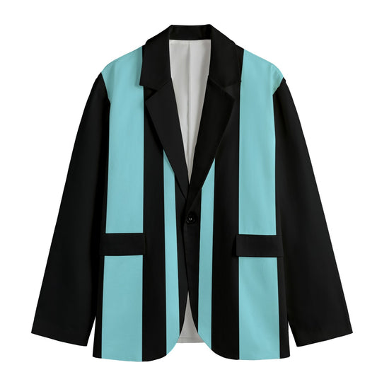 Alternative Fashion Blazer - Blue / Black Stripes