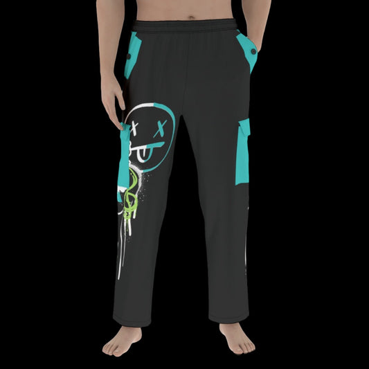 Black and Blue Cargo Pants