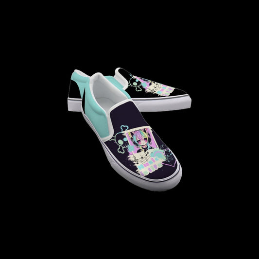 Music is Life Pastel Goth Slip On Sneakers