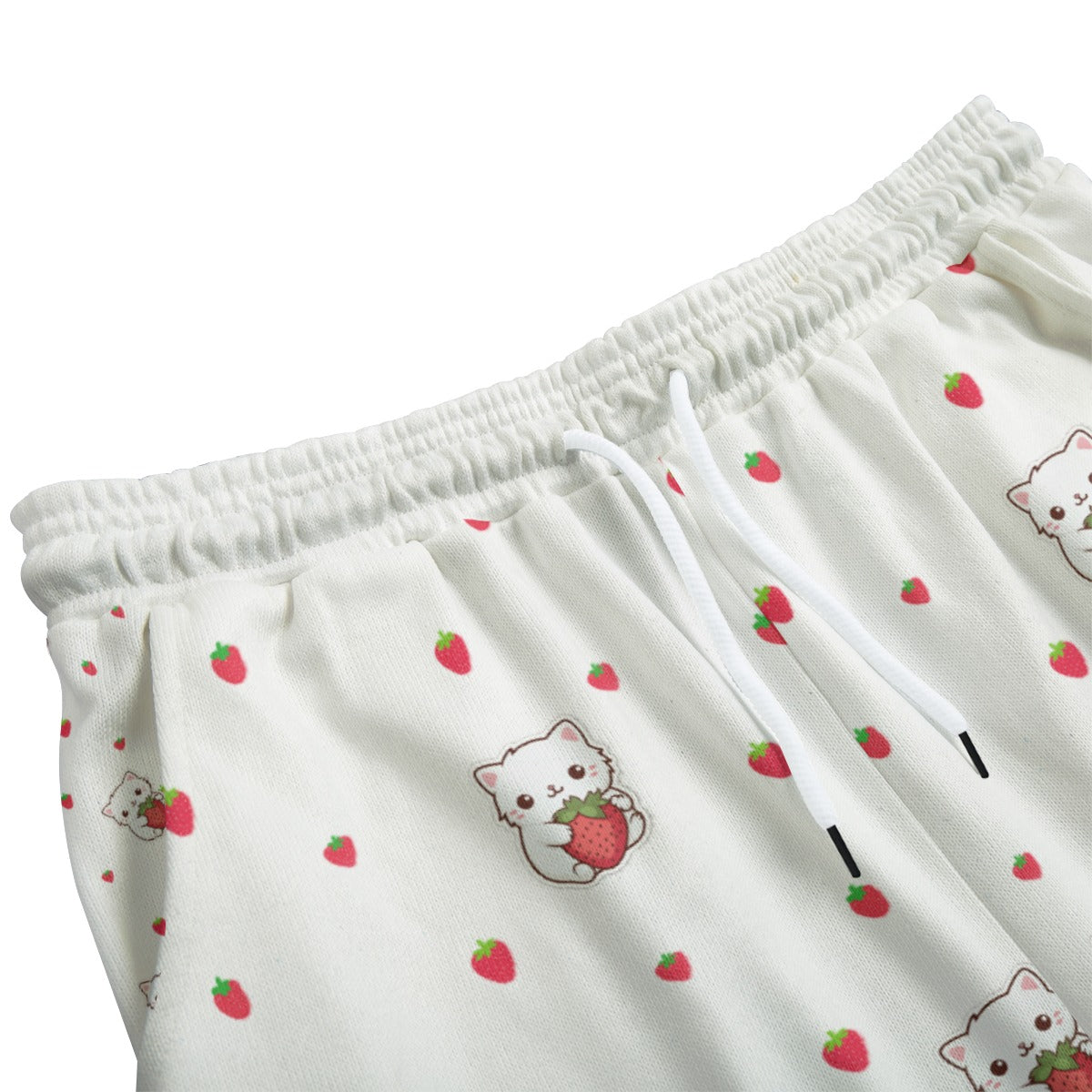 Strawberry Kitty Fleece Pants
