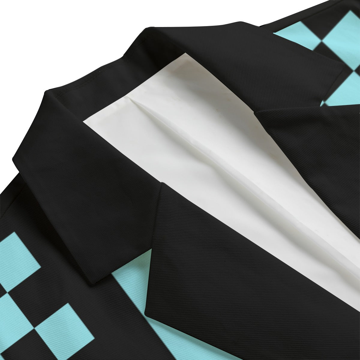 Alternative Fashion Blazer - Checkered / Striped / Blue / Black
