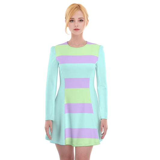Pastel Dress - Blue Stripes