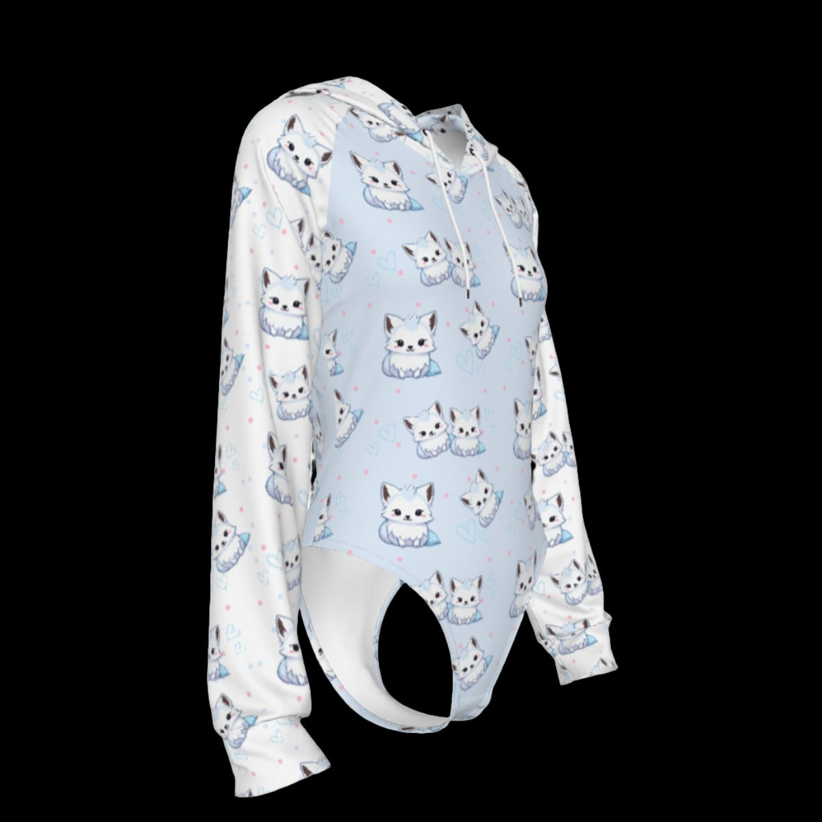 Arctic Fox Adult Hooded Onesie - XS
