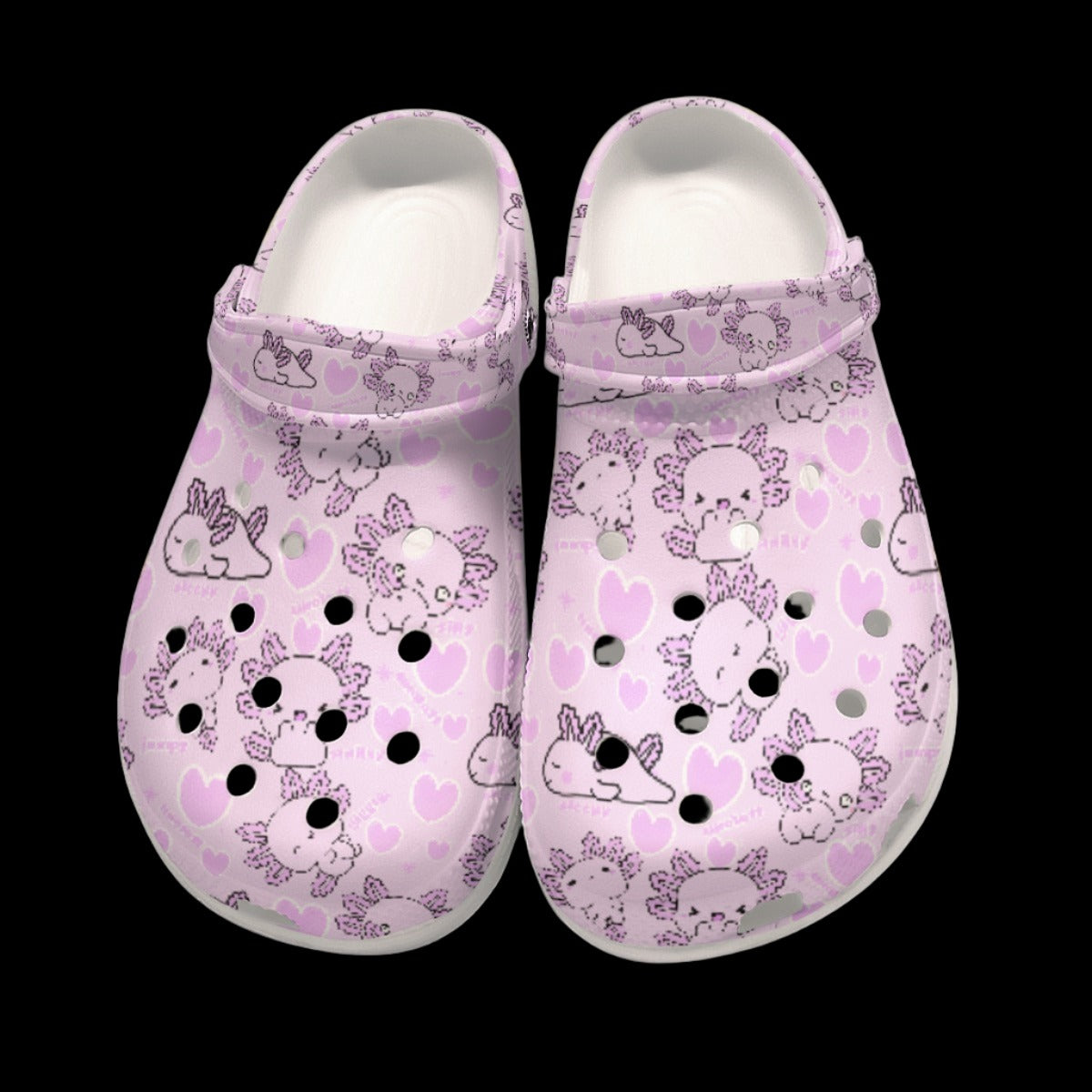 Silly Axolotl Pastel Pink Women’s Classic Clogs