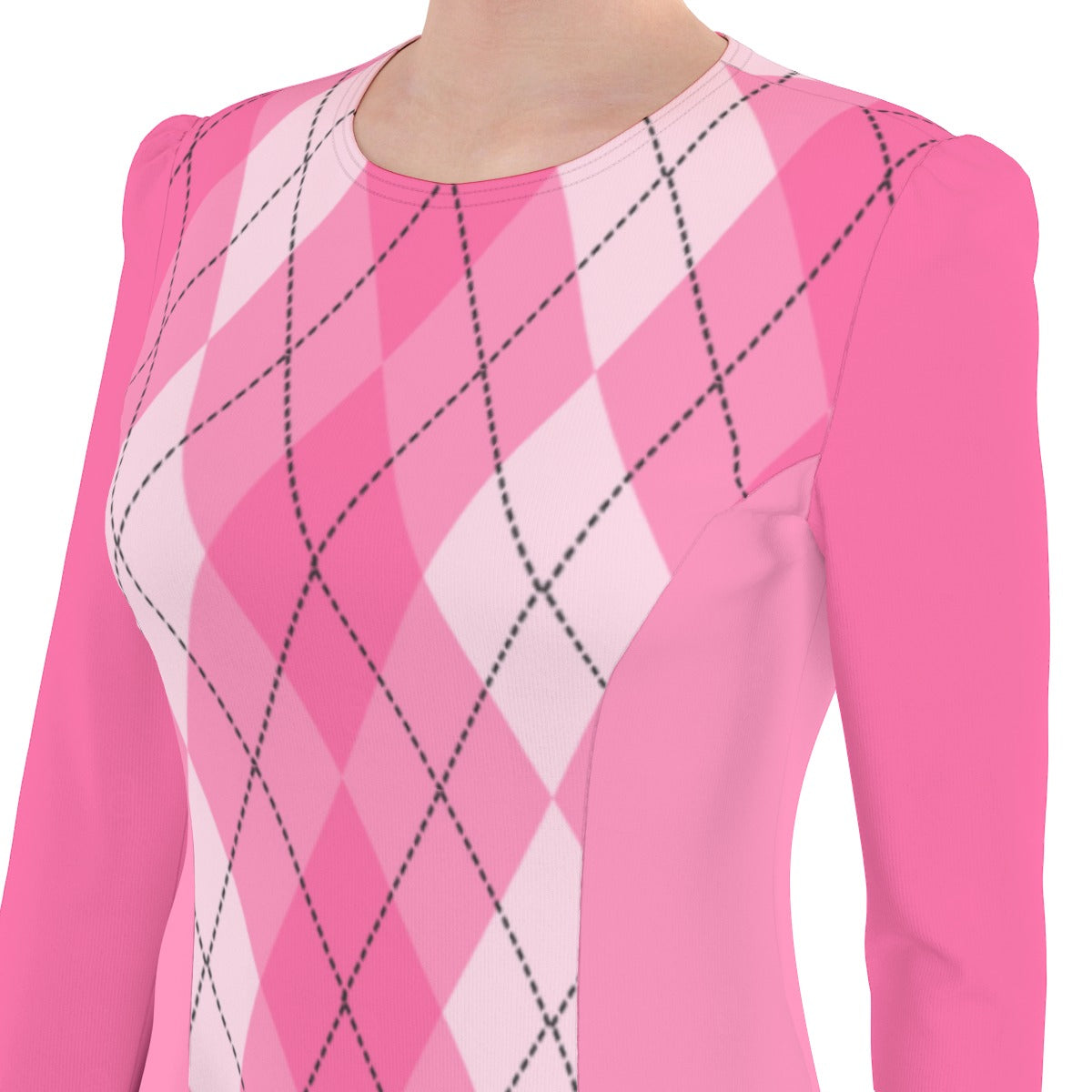 Pink Plaid Dress For Women