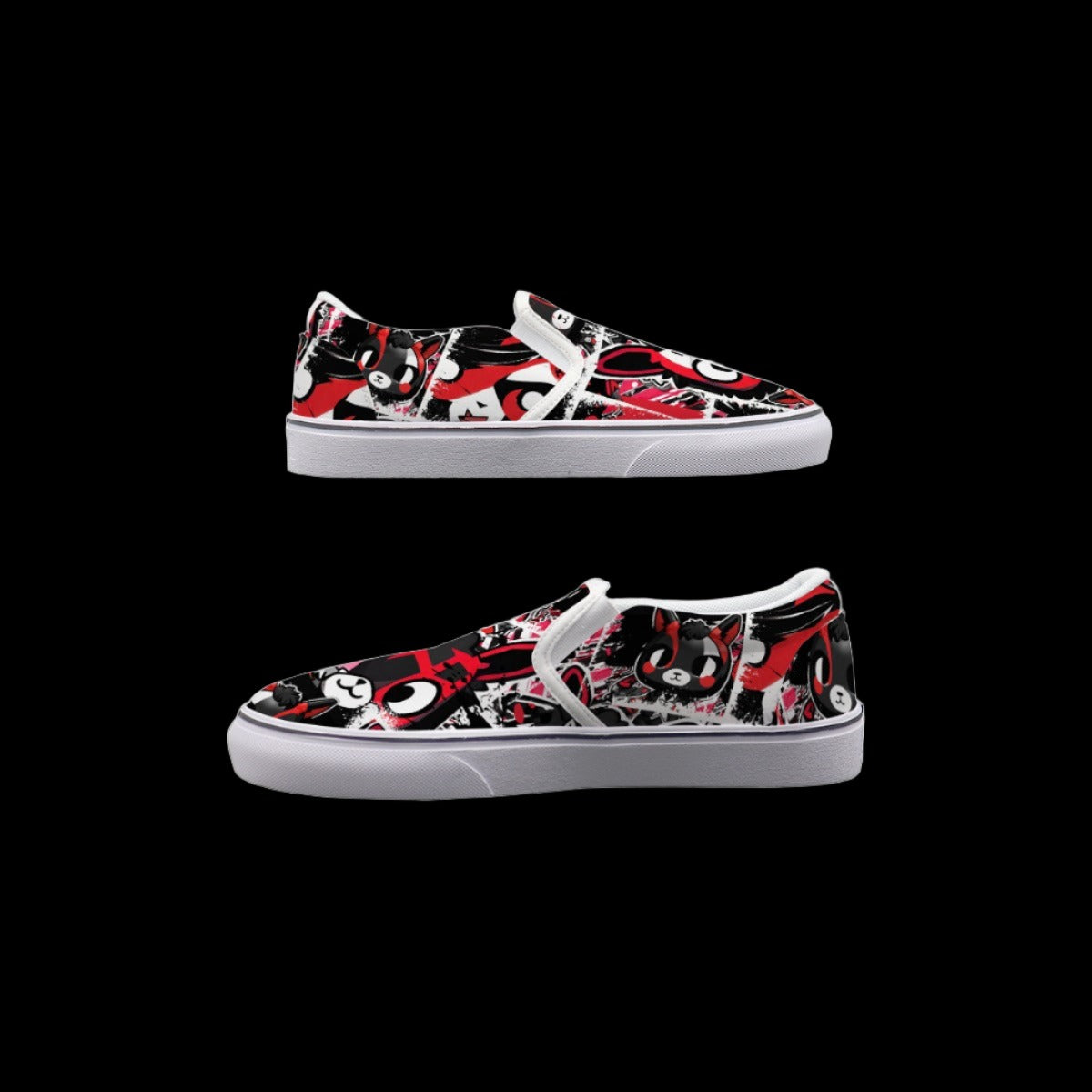 Street Art Llama Slip On Sneakers