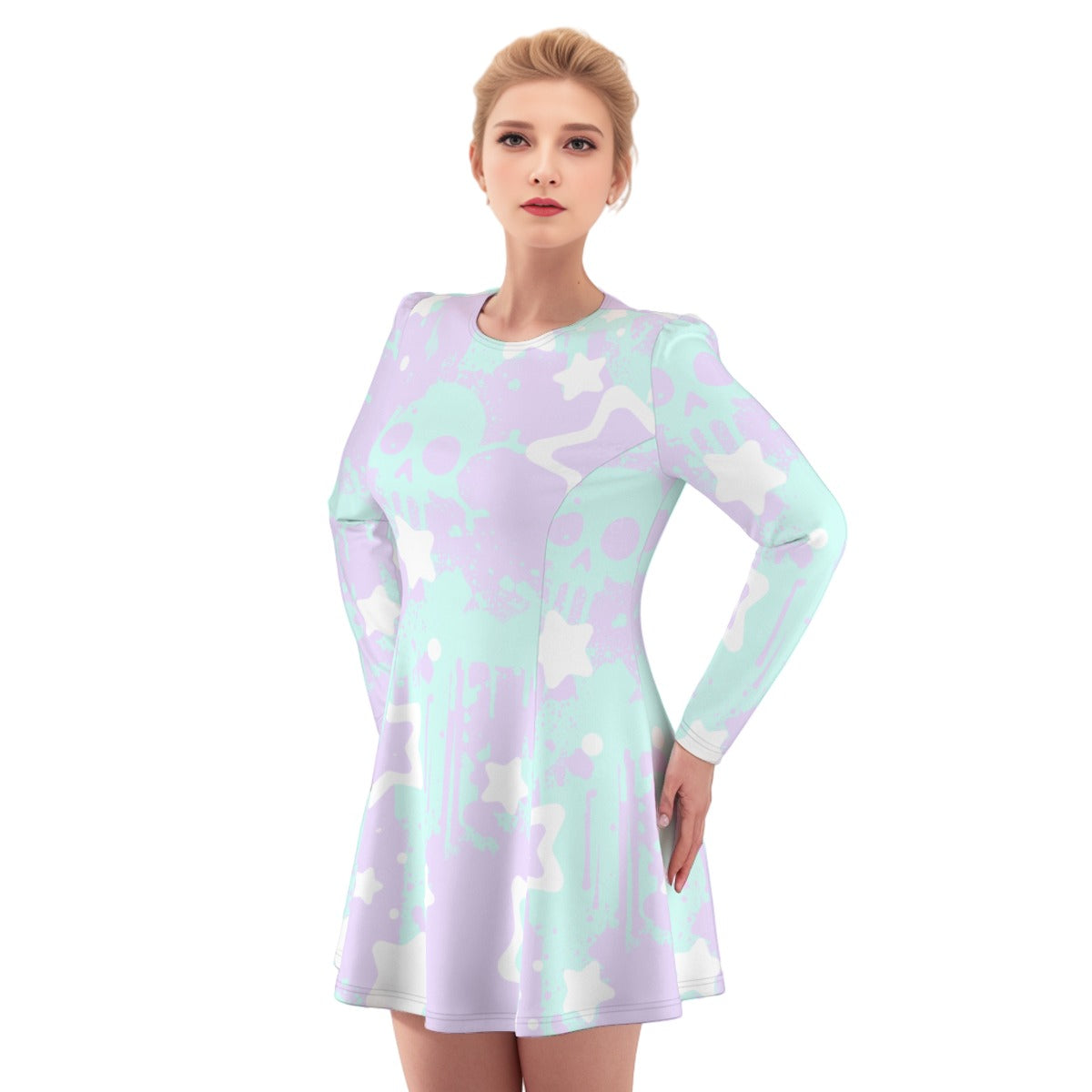 Pastel Goth Dress - Skull