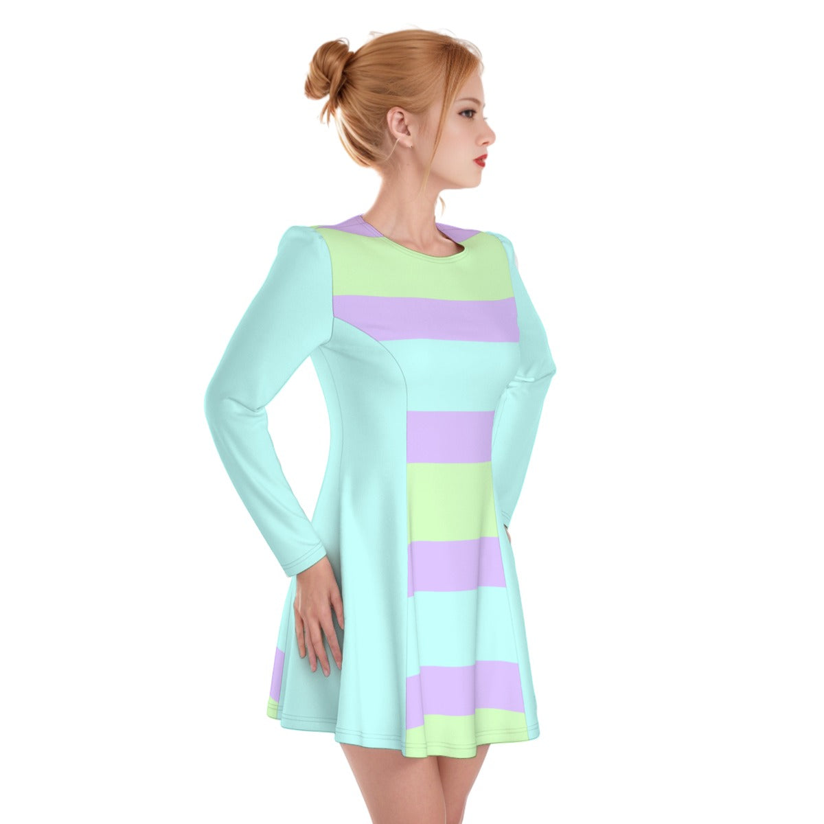 Pastel Dress - Blue Stripes
