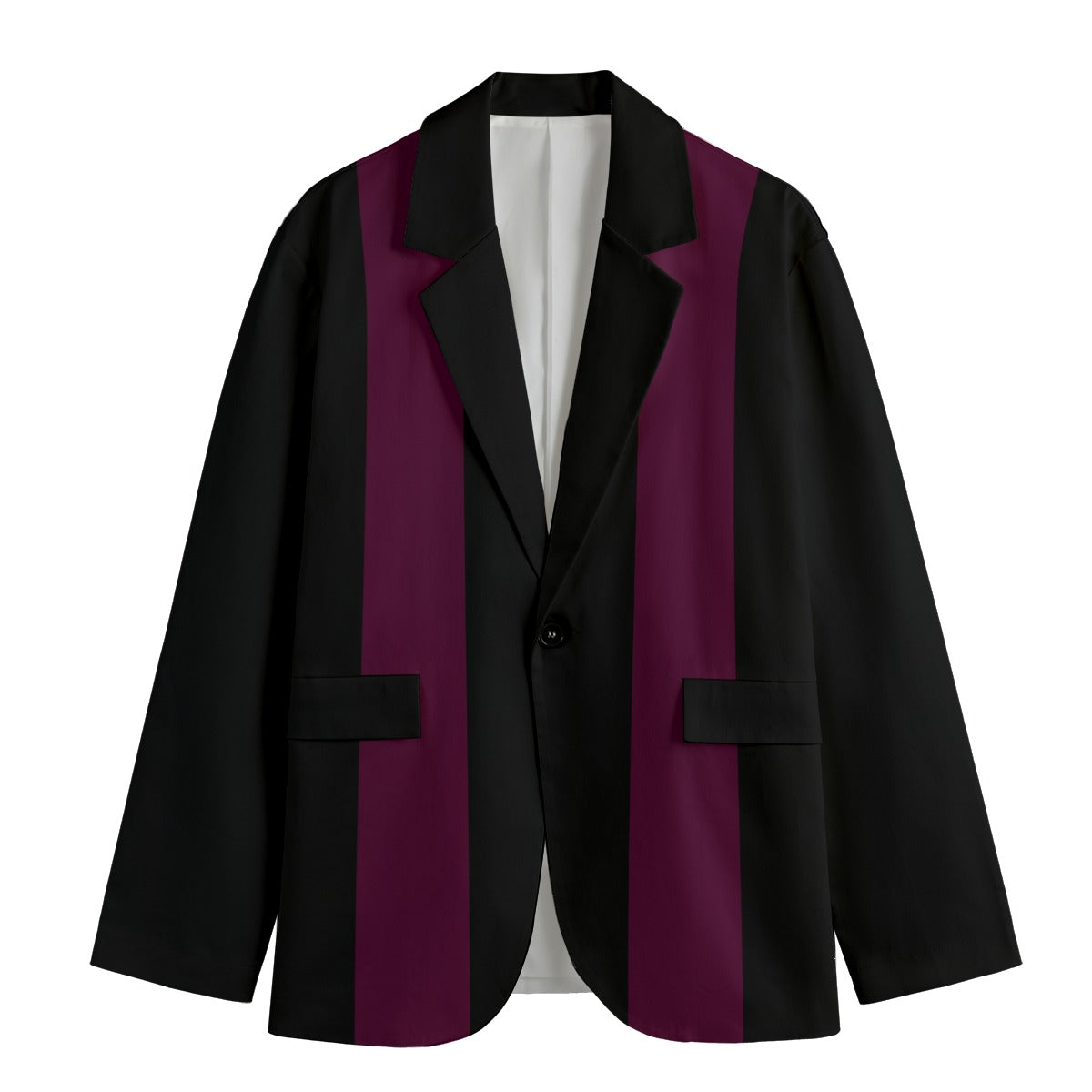 Black and Wine Blazer - Striped