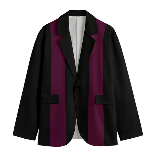 Black and Wine Blazer - Striped
