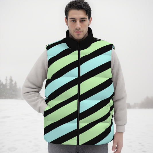 Pastel Unisex Down Vest - Blue / Green