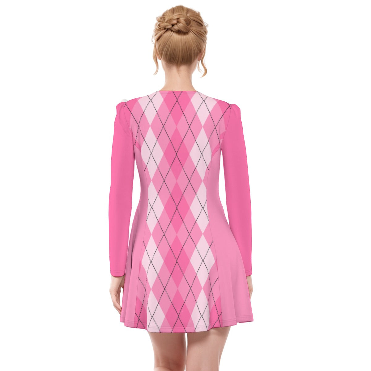 Pink Plaid Dress For Women