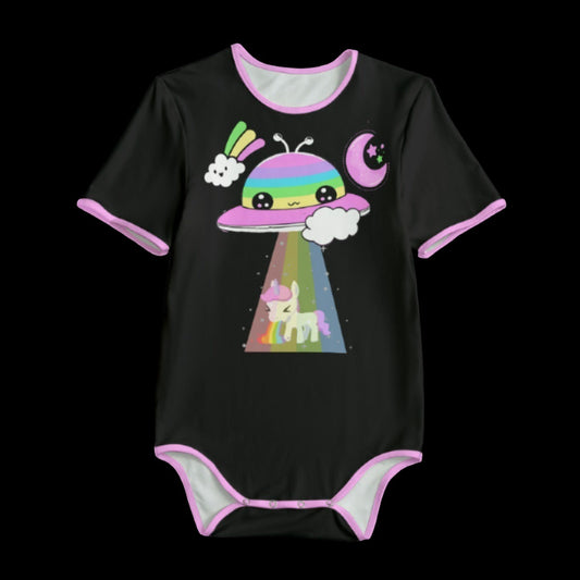 Cute Alien UFO Unicorn Adult Onesie - XS