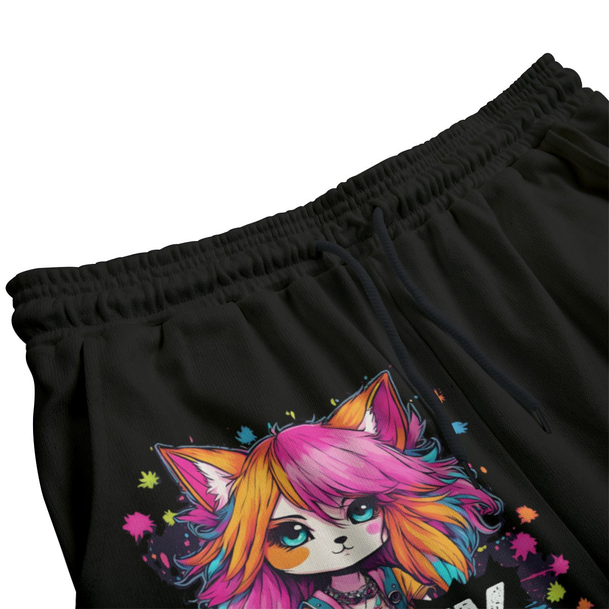 They Them Pride - Fleece Pants - Black / Gender Neutral / Genderfluid / Fox