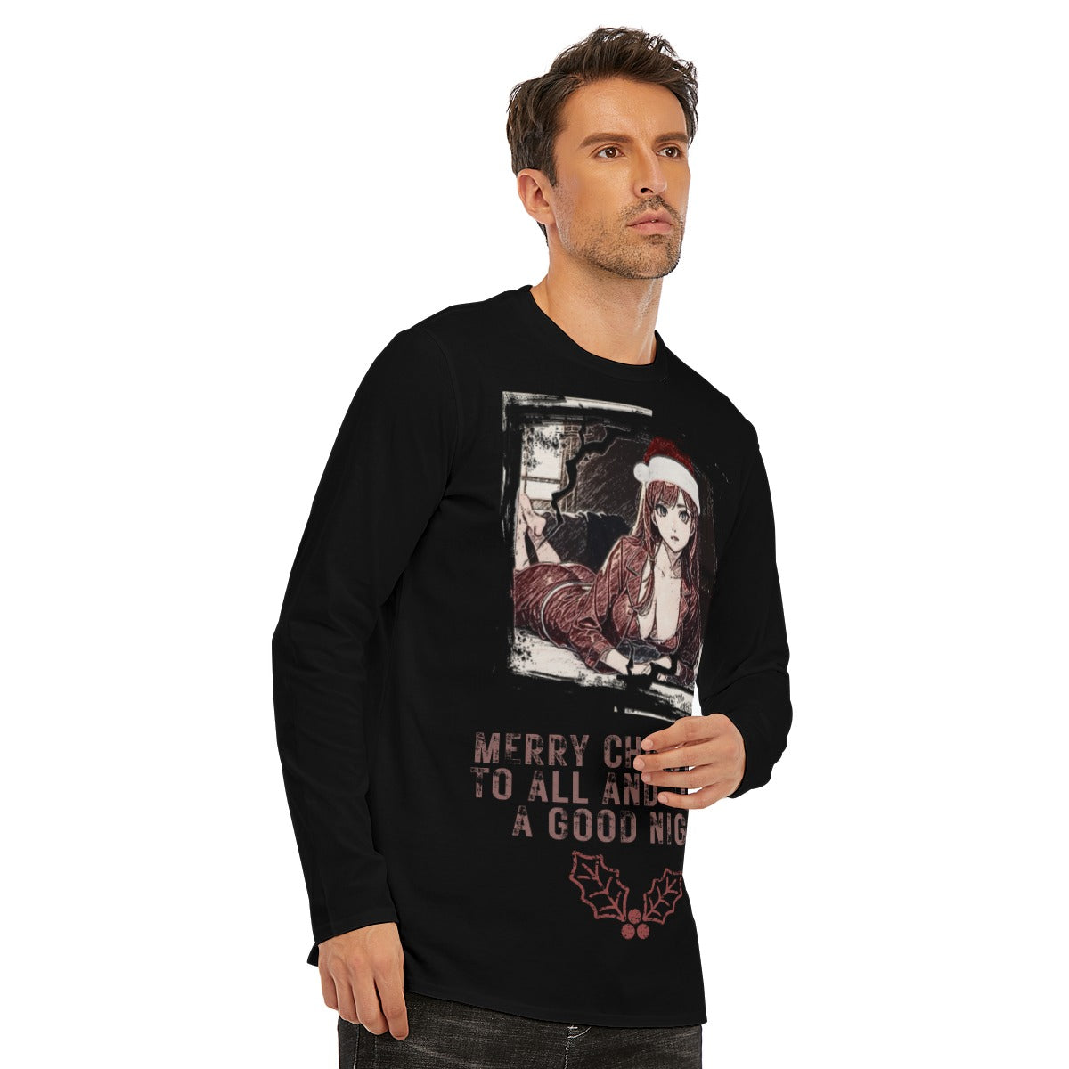 Christmas Anime Girl Long Sleeve T-Shirt | Unisex