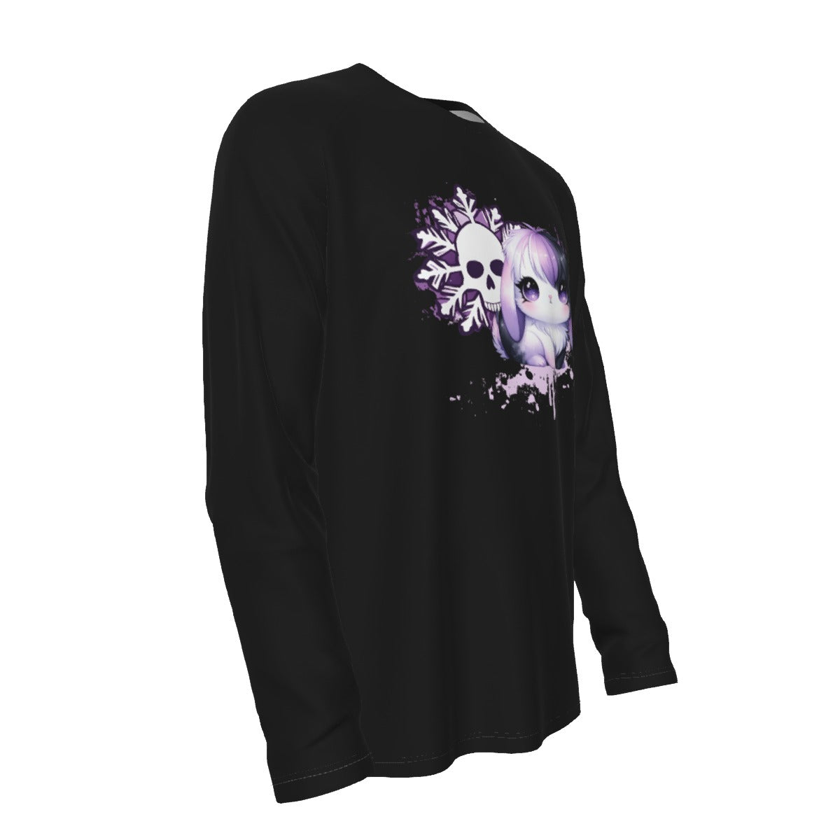 Snowflake Pastel Goth Bunny Long Sleeve T-shirt