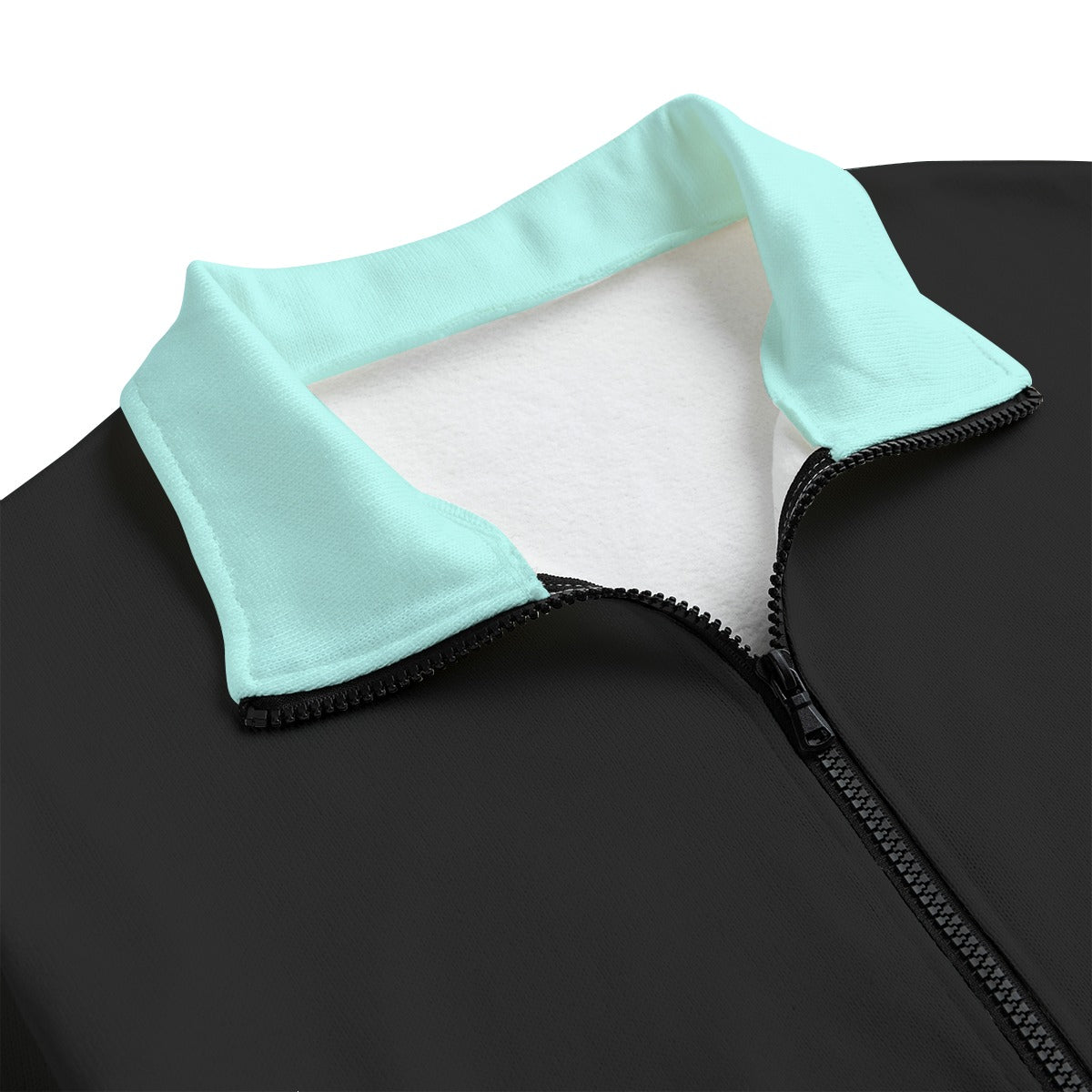 Pastel Pink Green Striped Fleece Jacket
