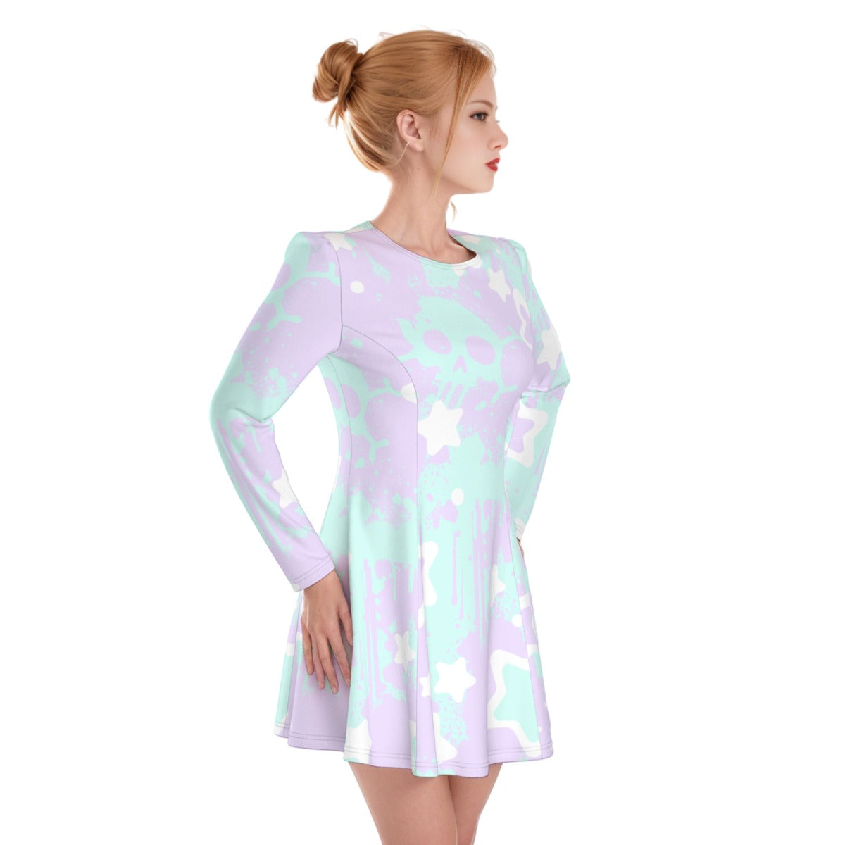 Pastel Goth Dress - Skull
