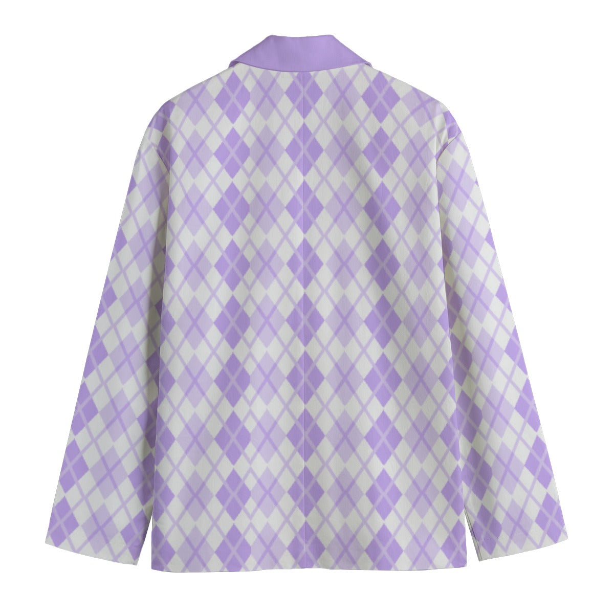Purple Pastel Blazer - Diamond Plaid