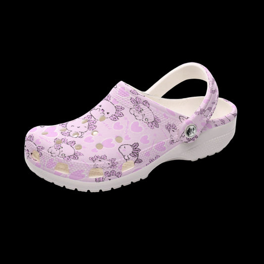 Silly Axolotl Pastel Pink Women’s Classic Clogs - US5(EUR36)