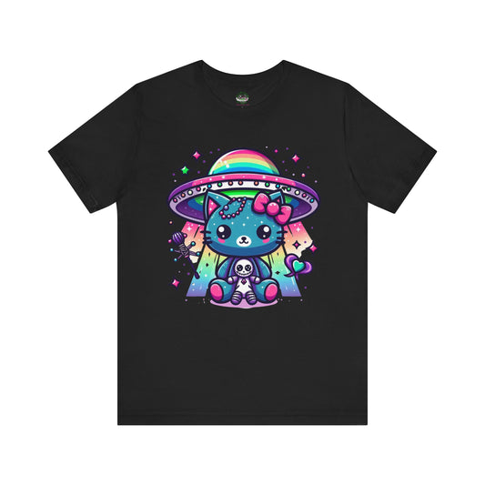 Neon UFO Kitty T-Shirt