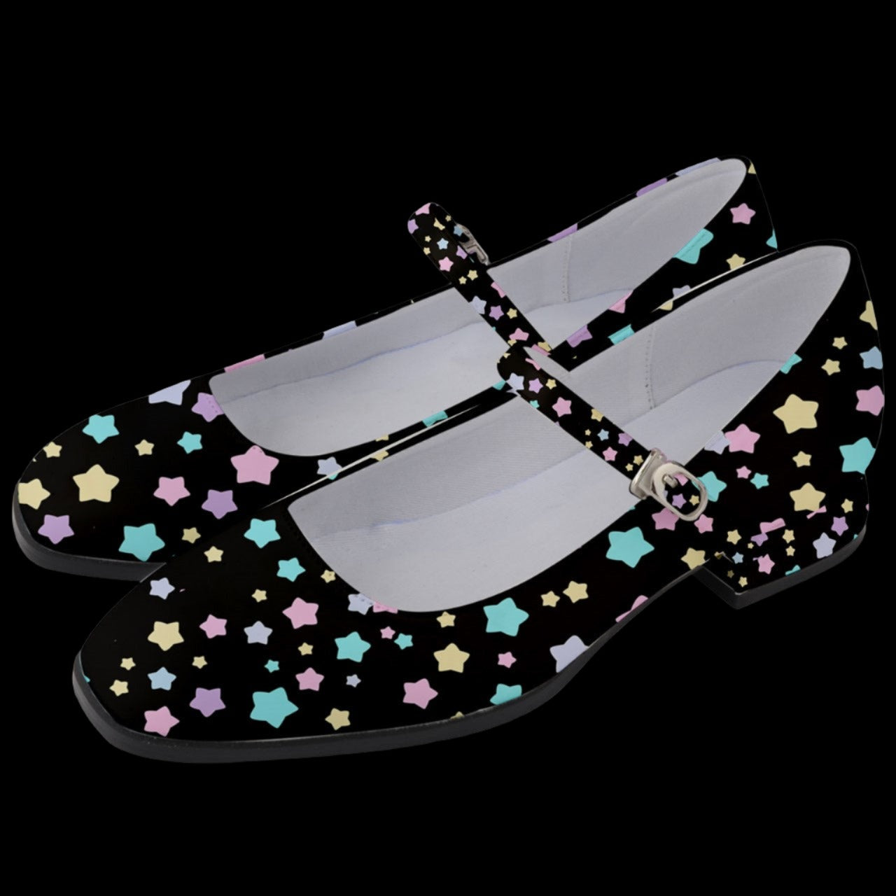 Women’s Pastel Goth Mary Jane Shoes Small Heel - heeled-sandals