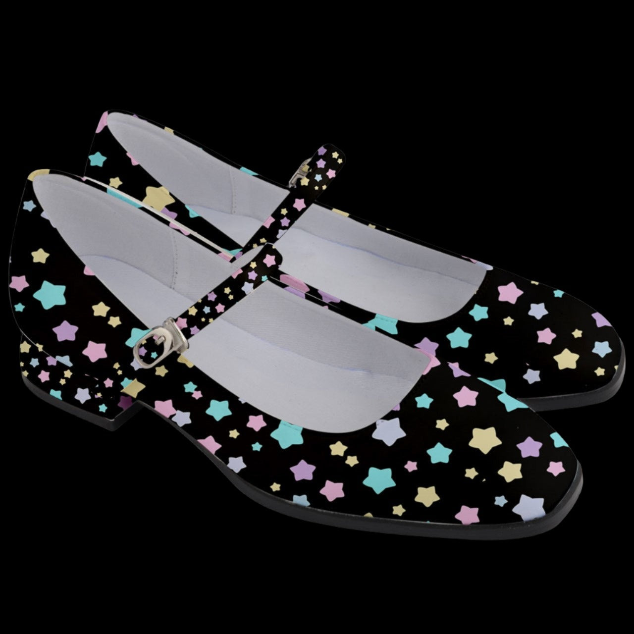 Women’s Pastel Goth Mary Jane Shoes Small Heel - heeled-sandals