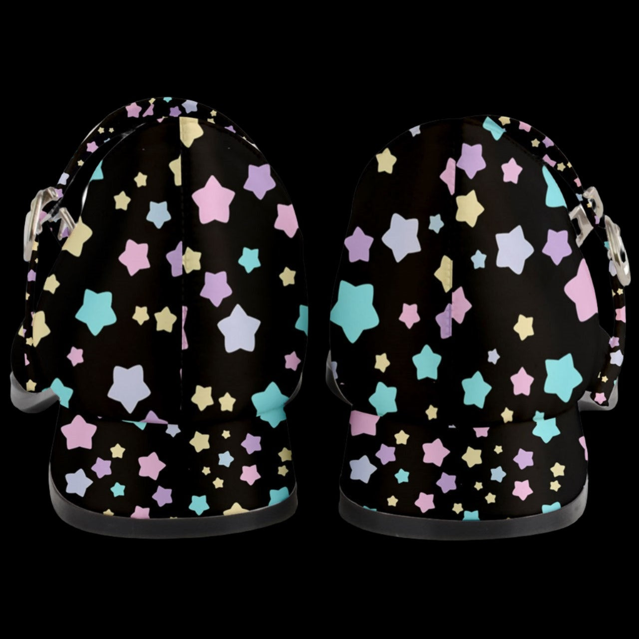 Women’s Pastel Goth Mary Jane Shoes Small Heel - heeled-sandals