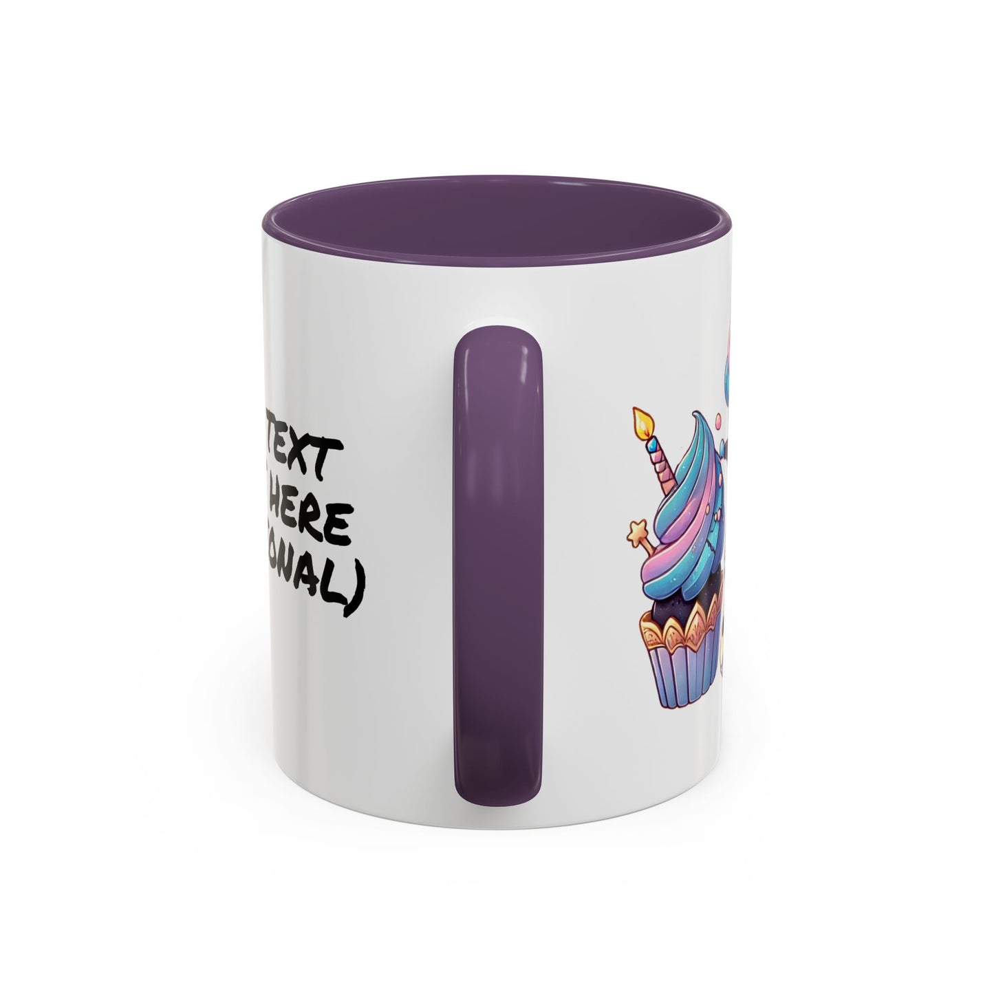 Kawaii Pastel Goth Birthday Gift Mug - Unicorn & Cupcake w/ Candle- Personalized Gift