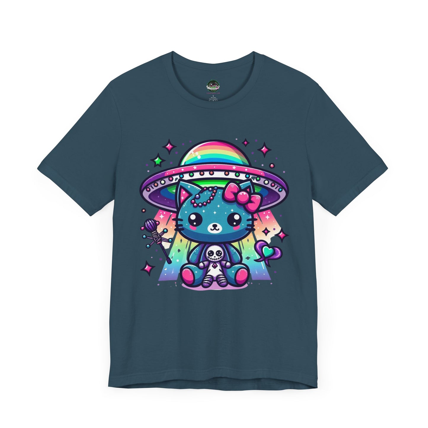 Neon UFO Kitty T-Shirt