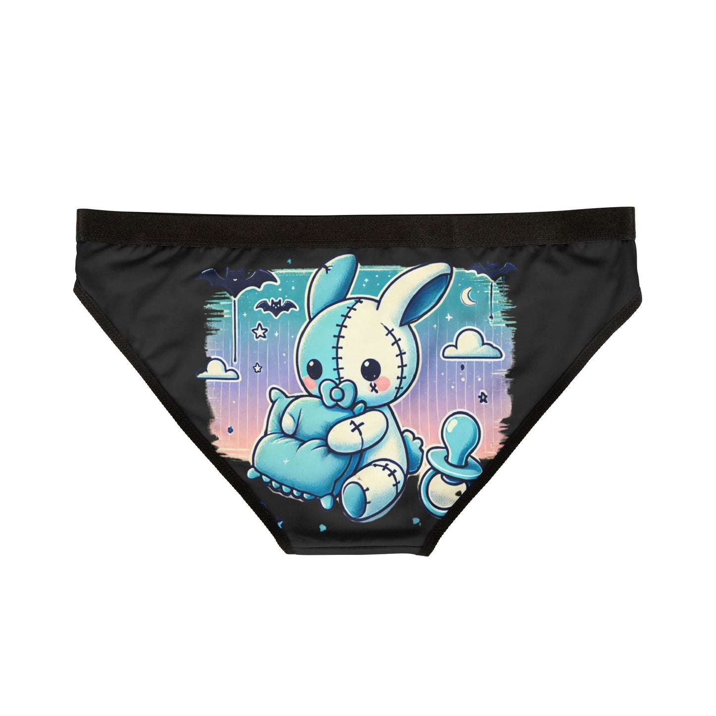 Adult Baby Bunny Underwear - Blue / Black