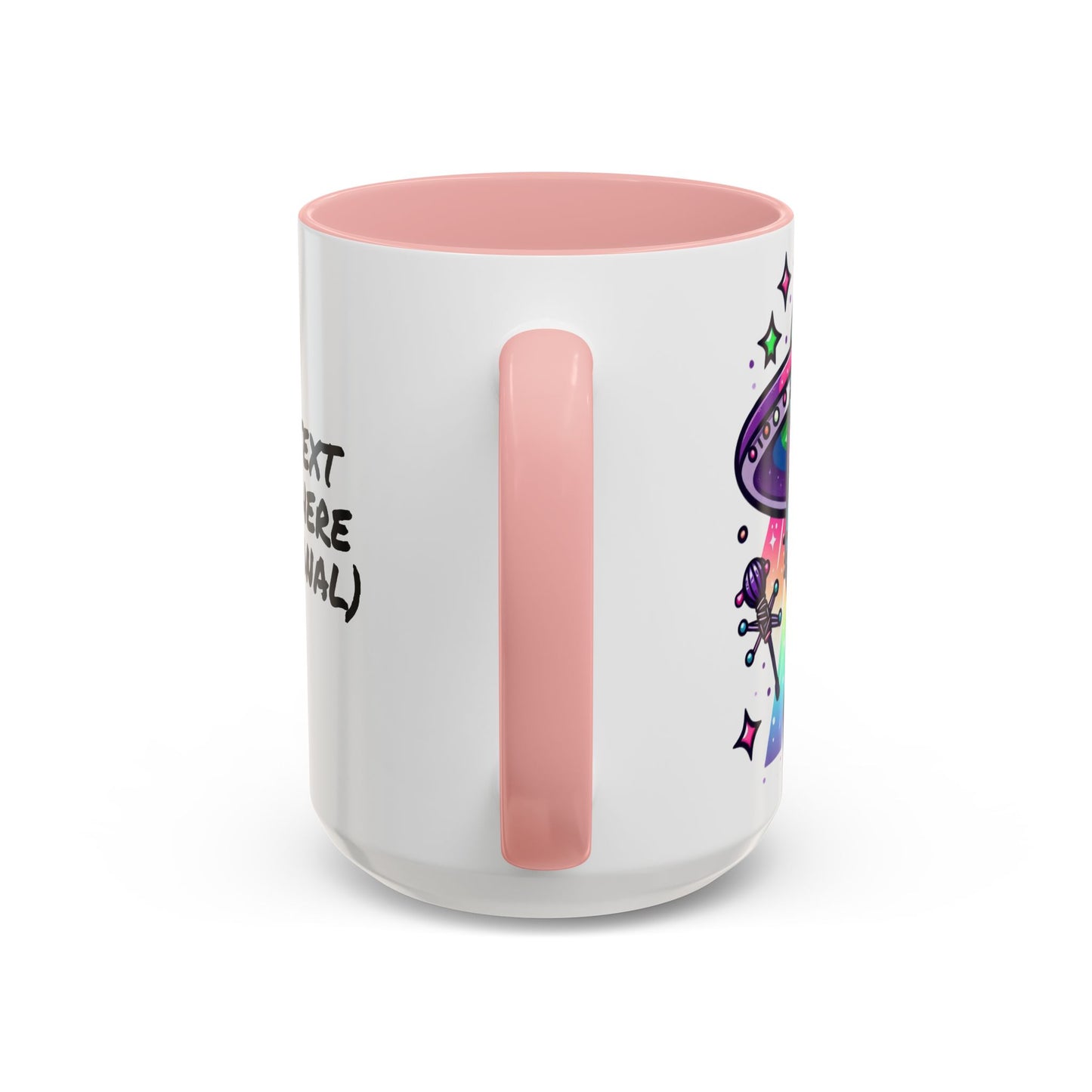 Kawaii Gift Mug - Vibrant Neon UFO Kitty - Personalized